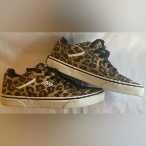 Womens size 9.5, Vans Cheetah Print Sneakers